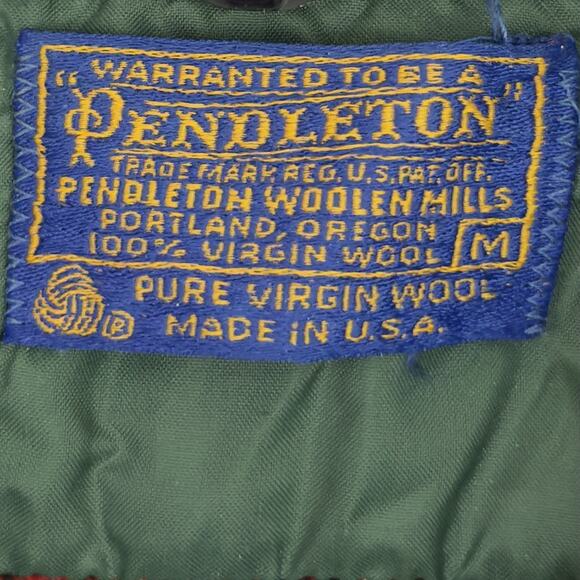 VTG Pendleton Mens M Shirt Virgin Wool Stewart Dress Tartan Plaid Loop Collar - Picture 2 of 12